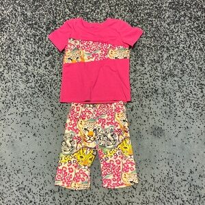 Pink and Yellow Kids Pajama Set